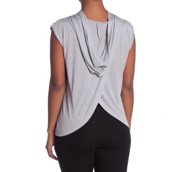 Z By Zella Crossback Sleeveless Hoodie Grey Small - Picture 2 of 7